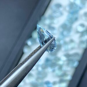 Natural Aquamarine Earrings (Faceted)